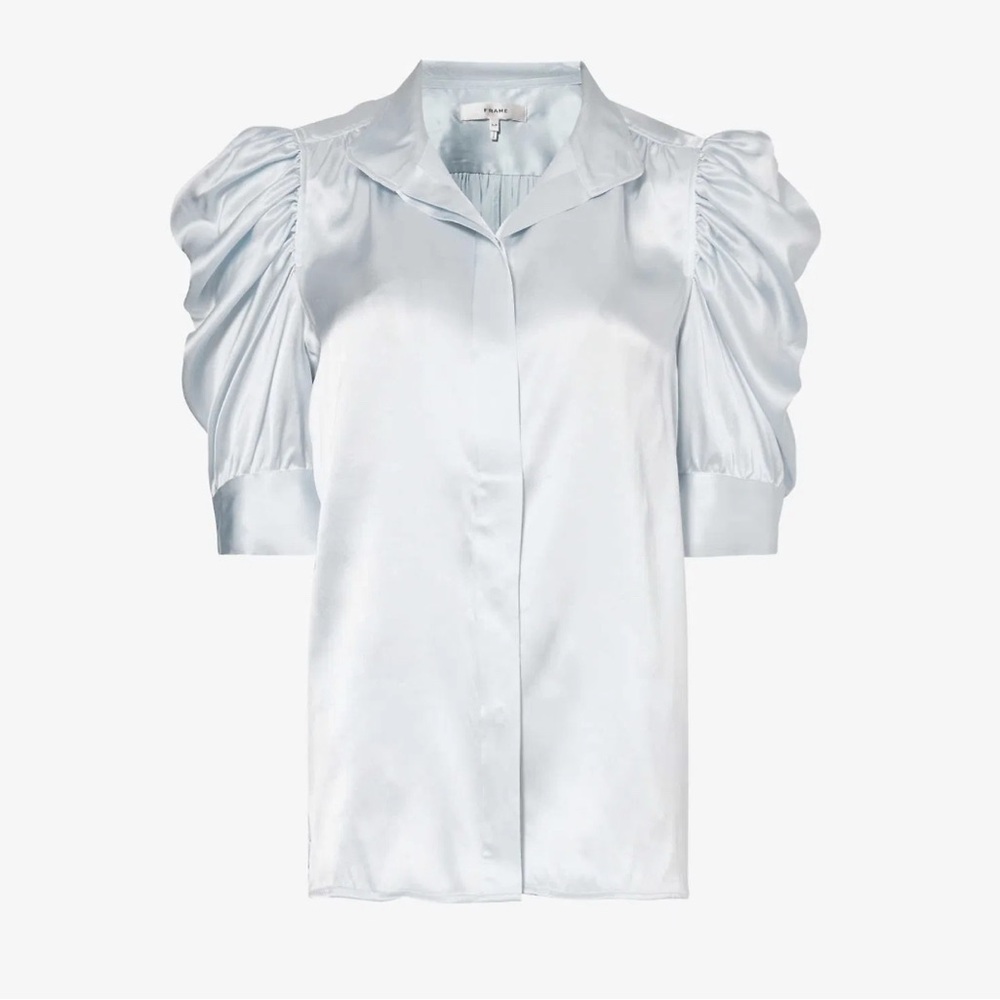 Frame Denim blue  Puff Sleeve Blouse